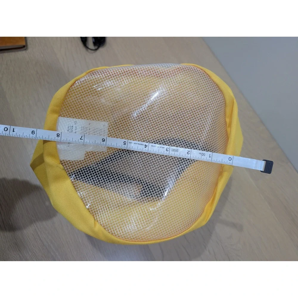 LEGO Skeleton Minifigure Head Storage Bucket Yellow Mesh Bottom Tote Bag NEW